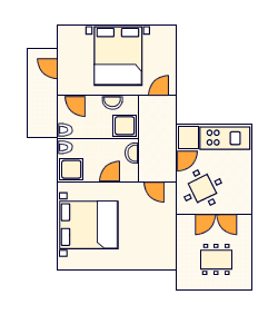 Schema essenziale dell'appartamento - 4 - A4